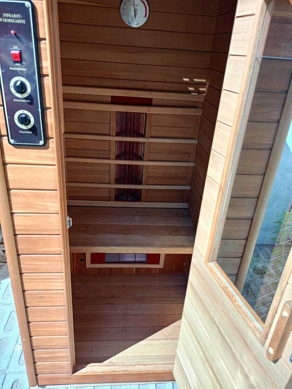 Sauna zewnetrzna 1 os FIŃSKA 2w1 infrared Vitaterm 230V 1350W piec 3KV