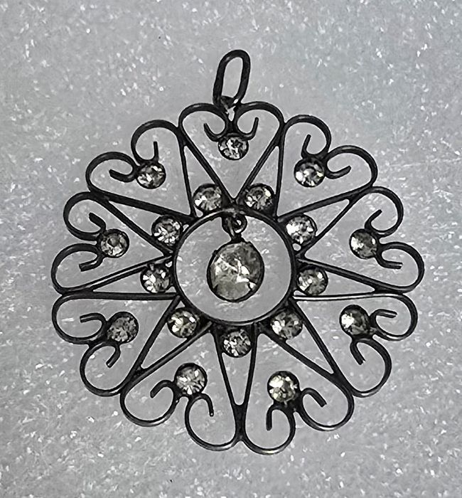 Подвеска Кулон Брошь серебро 875 СССР  винтаж