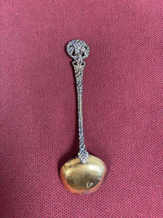 Stara Rosyjska Srebrna Złocona Łyżeczka do Cukru Srebro 916