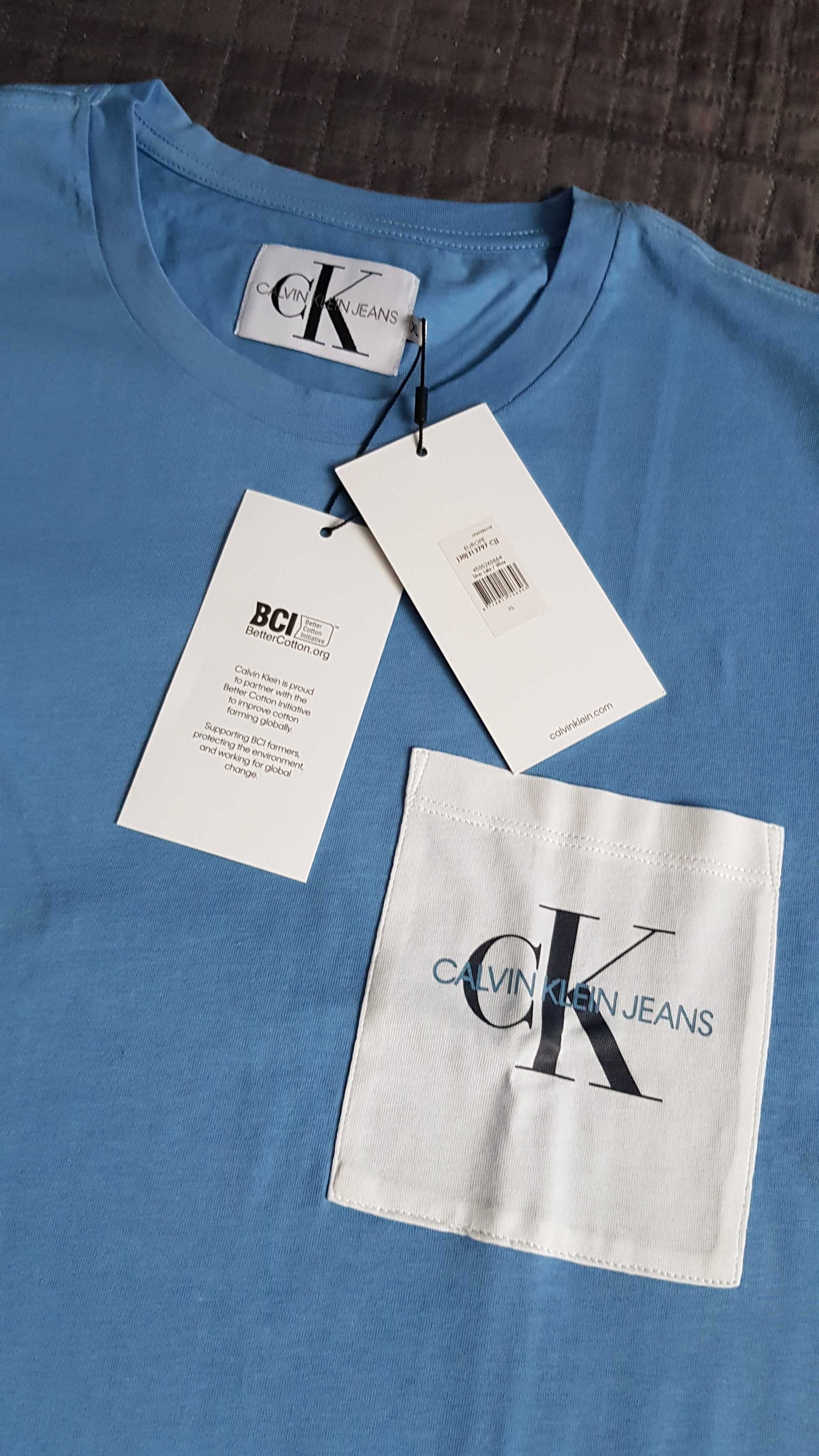 CK Calvin Klein Jeans XL longsleeve nowy z metkami w folii błękit