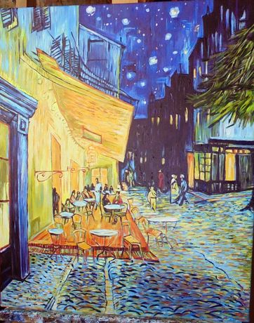 Kopia obrazu Vincenta van Gogha  "Taras kawiarni w nocy"