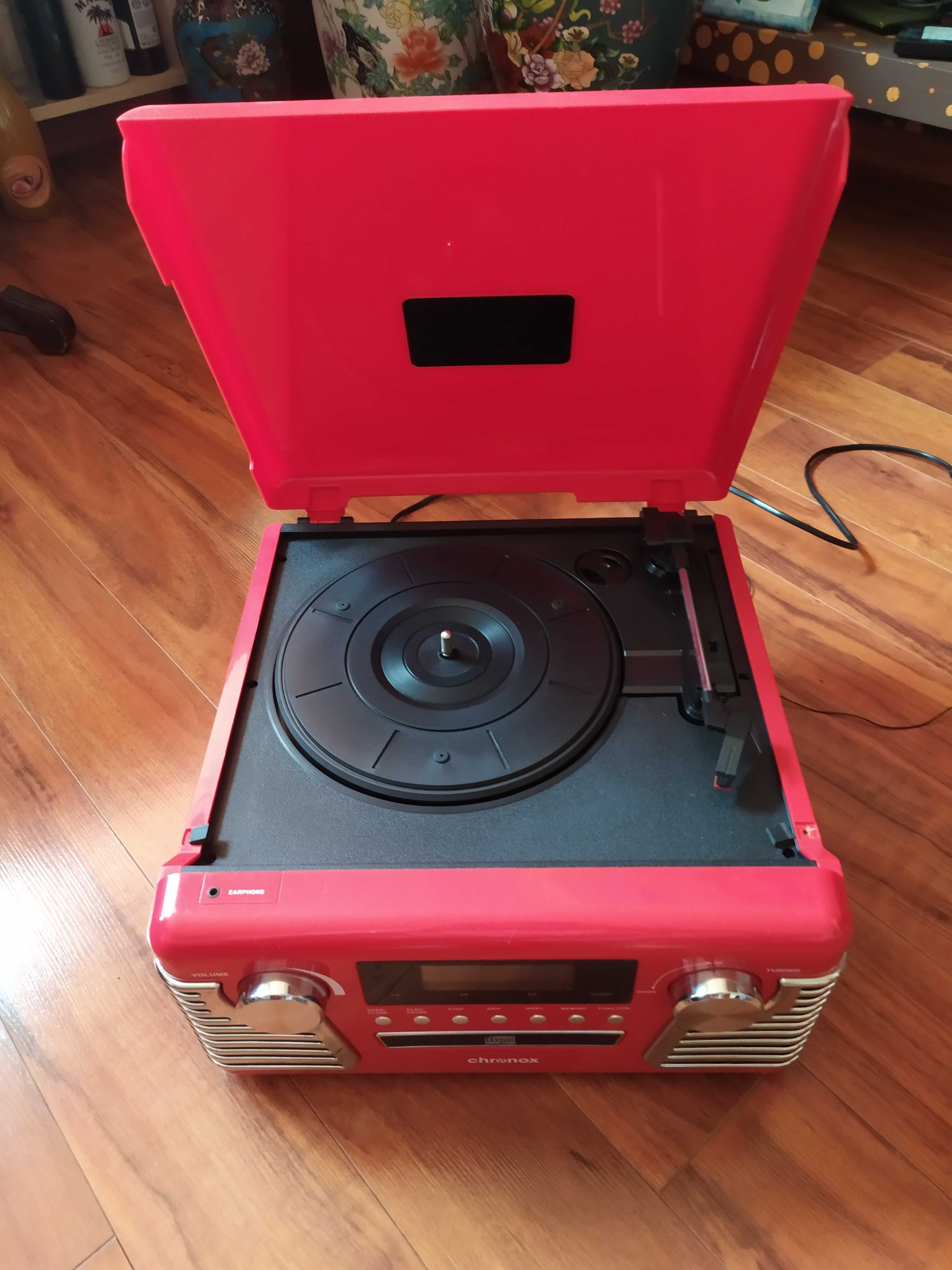 Gramofon Chronox E-6060 Retro Stereoanlage Red