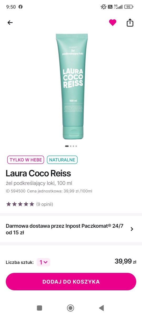 Laura Coco Reiss żel podkreślający loki nowy