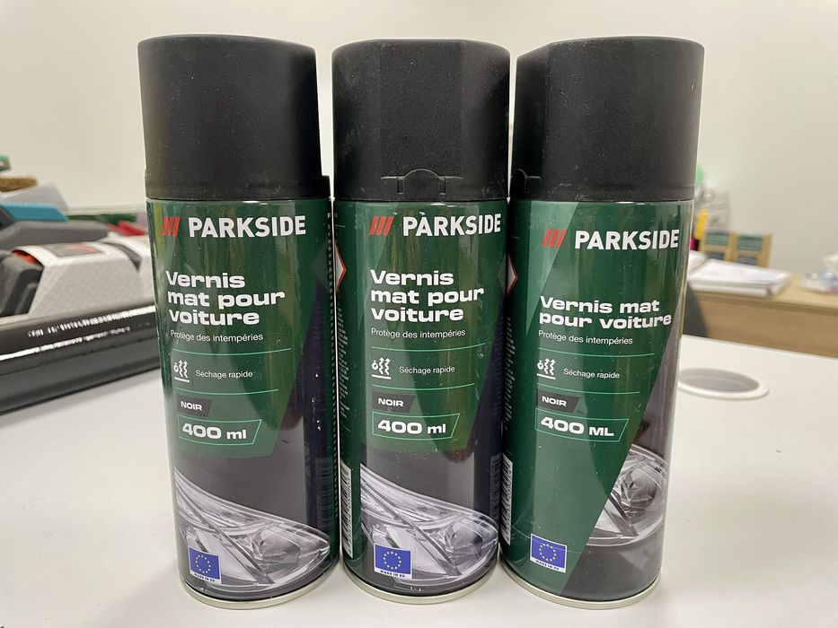 Спрей-краска для автомобилей ЧЕРНЫЙ матовый 400мл PARKSIDE