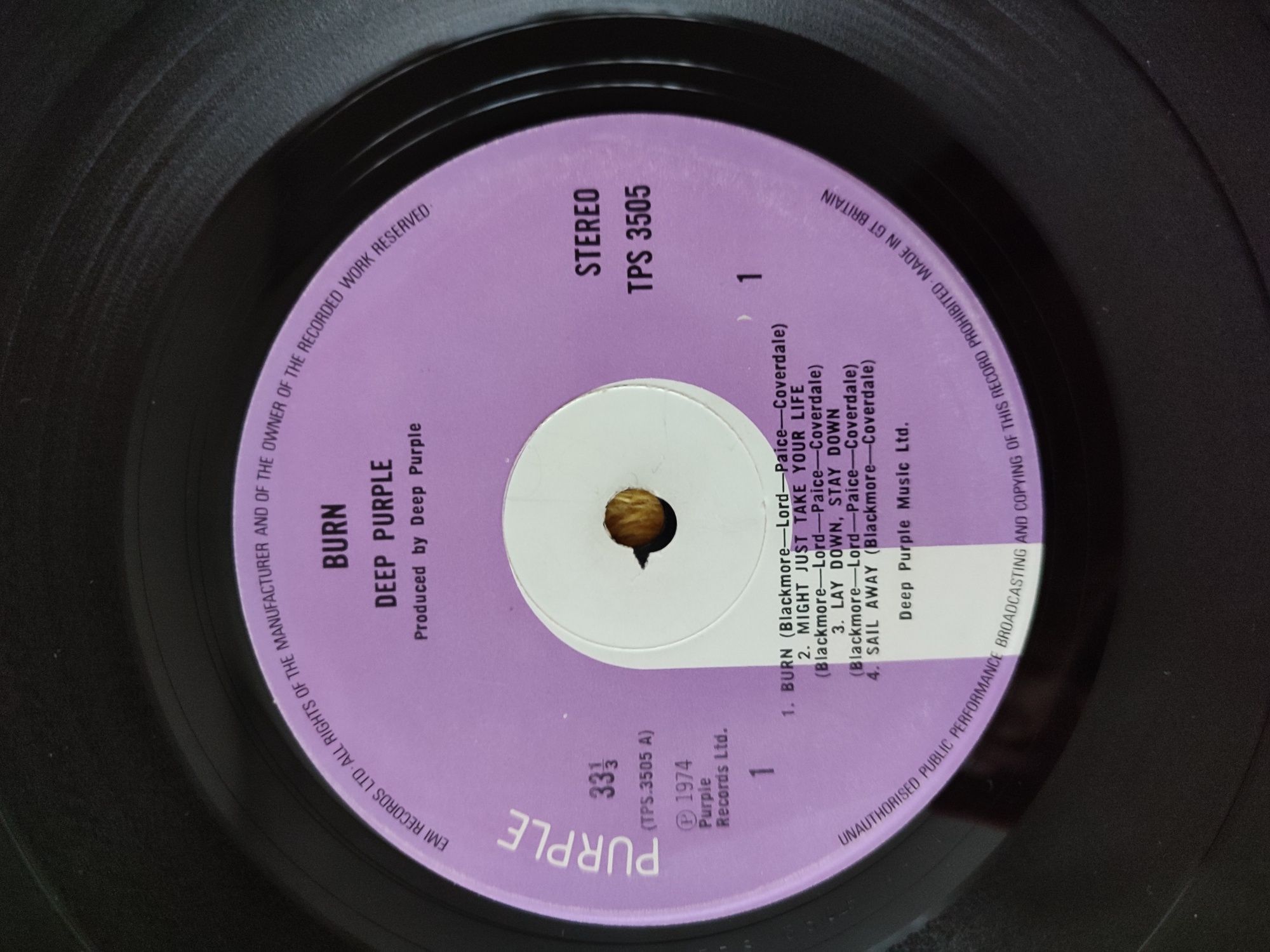 Вiнiлова платiвка групи Deep Purple,альбом 1974р.