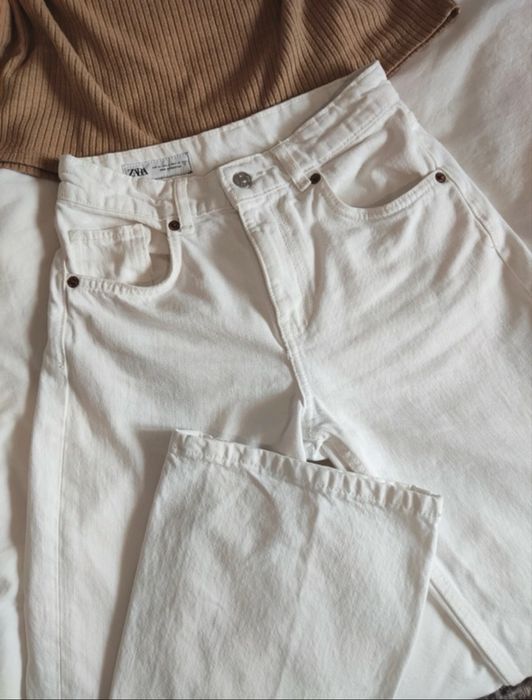 Calças de ganga brancas 32 Zara