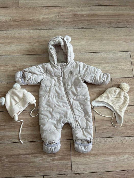 Kombinezon zimowy z futerkowa podszewka h&m rozmiar 74