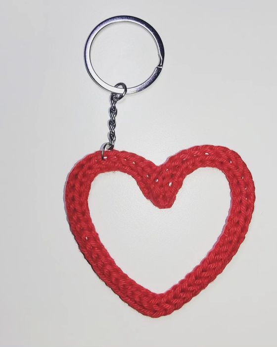 Porta-chaves em tricotin