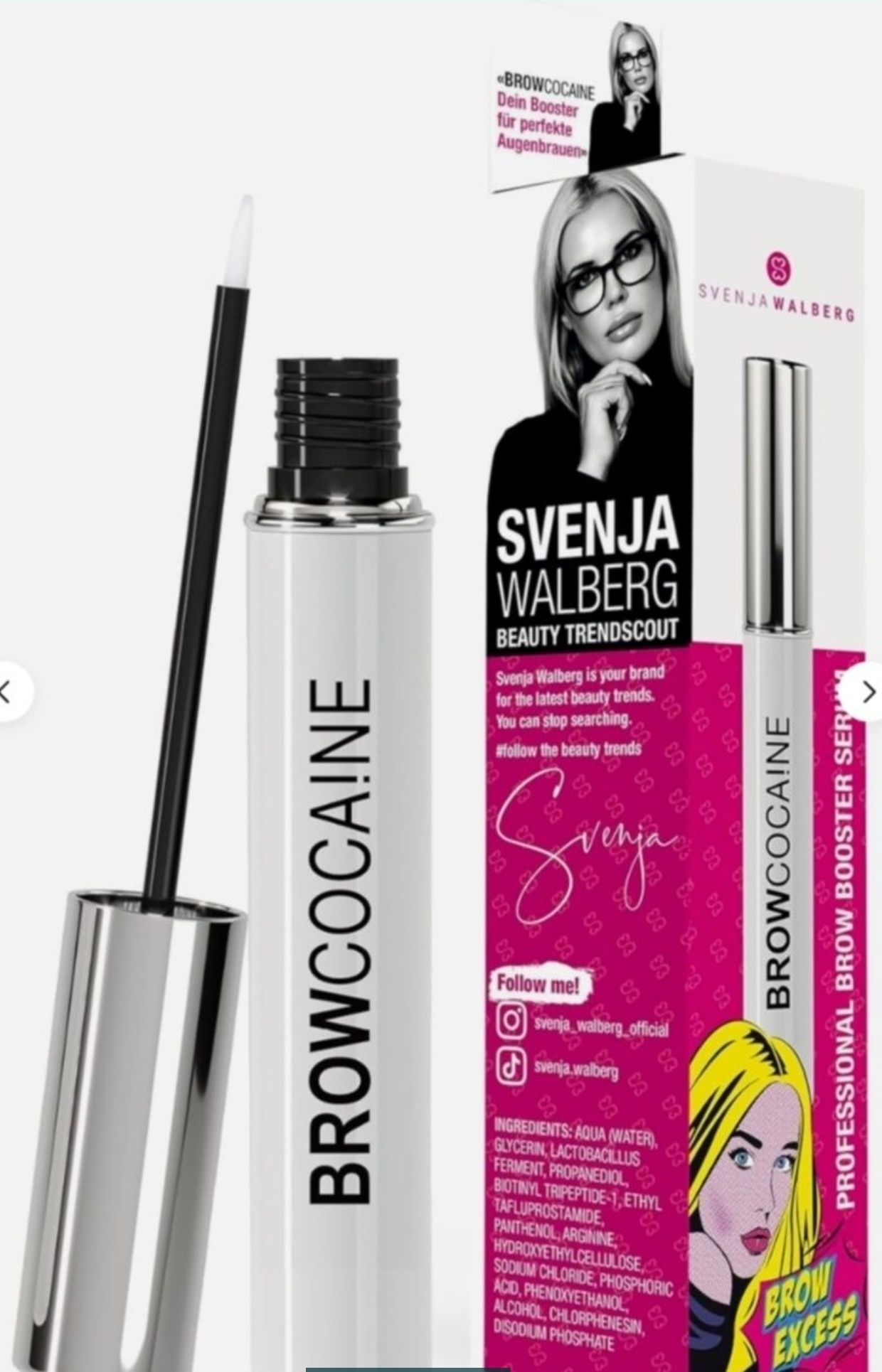 Немецкая сыворотка для бровей и ресниц lashoca!n Browcocaine