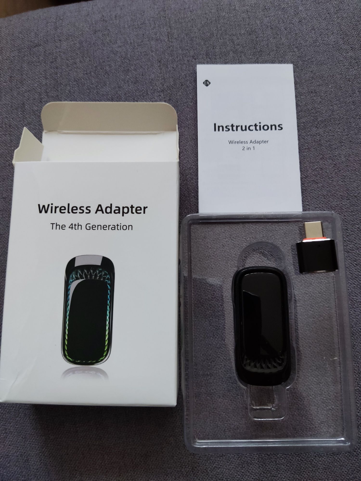 Bezprzewodowy Apple Carplay Android Auto Adapter 2w1 Wireless CarPlay