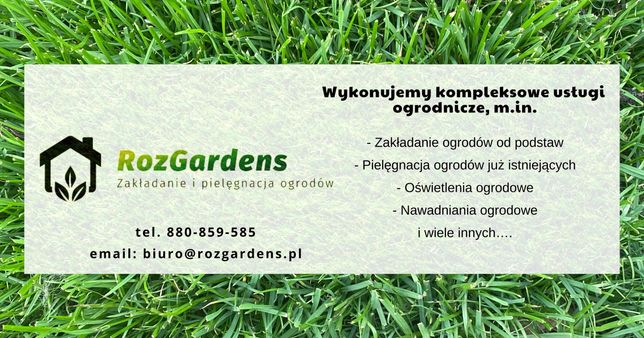Kompleksowe usługi ogrodnicze, zakładanie i pielęgnacja ogrodów