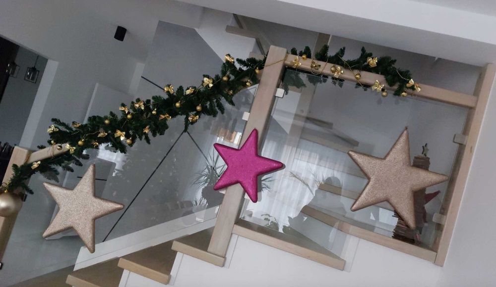 Duża 270CM Girlanda Świąteczna Choinkowa Stołowa Zielona Schody GRATIS