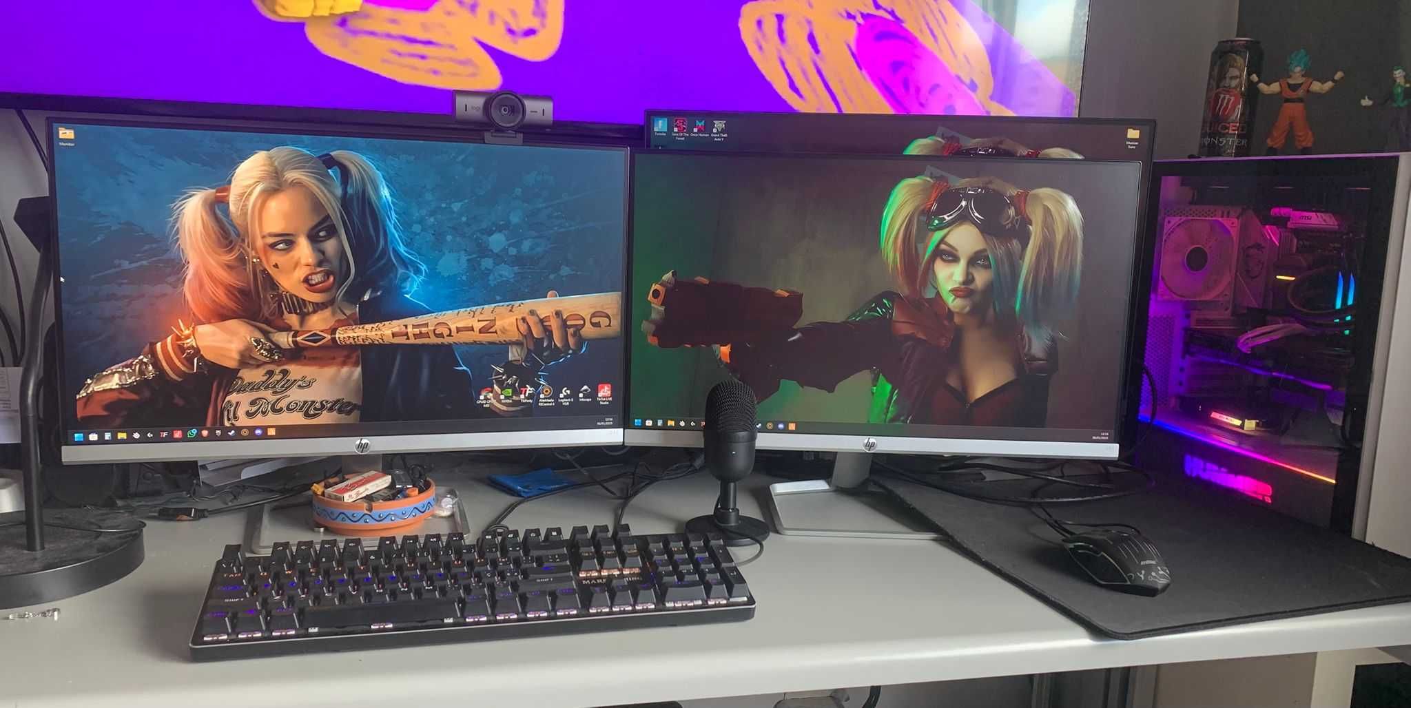 2x Monitores HP 24f 23.8” IPS – Setup Dual ou Ecrã Surround