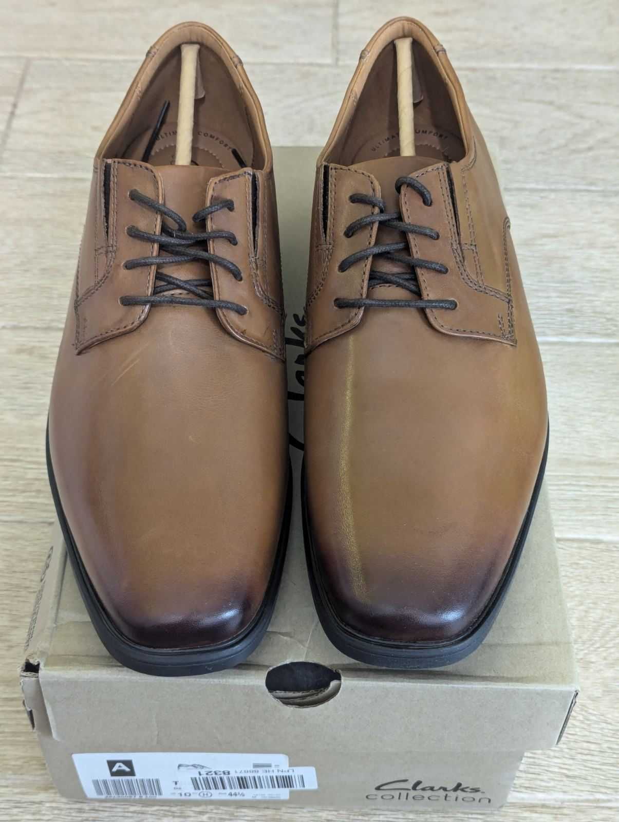 Туфлі дербі Clarks Tilden Plain 261300977 Коричневий EU 44.5