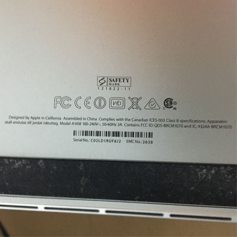 iMac 21.5-inch, Late 2013 Model A 1418