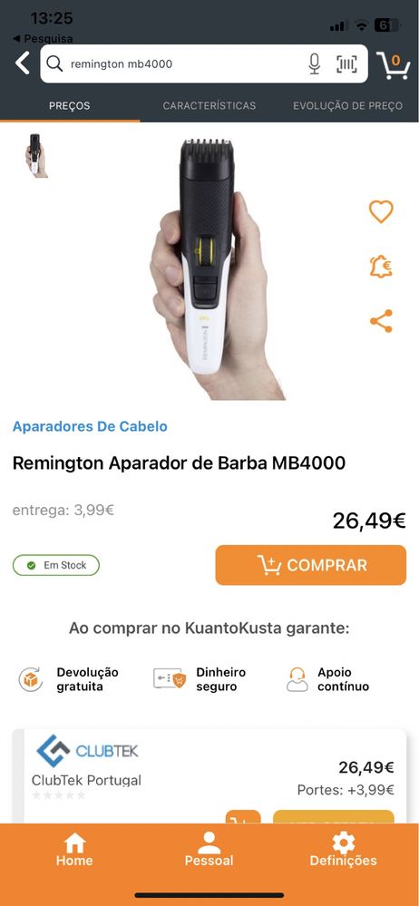 Aparador barba cabelo Remington B4 Style MB4000   novo selado