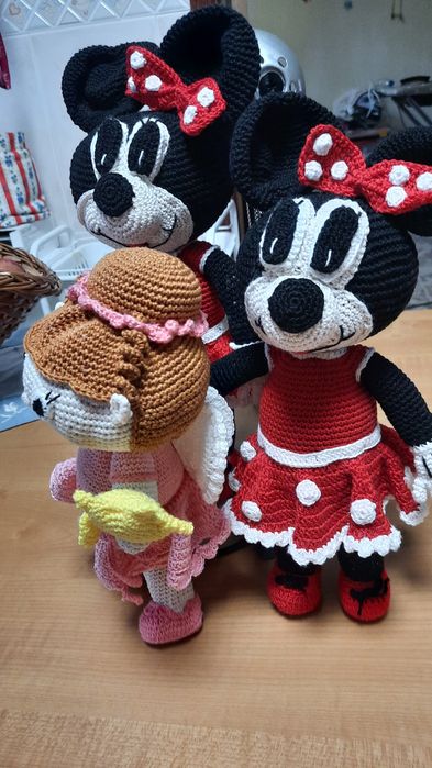 Minie em croche 35 cm altura