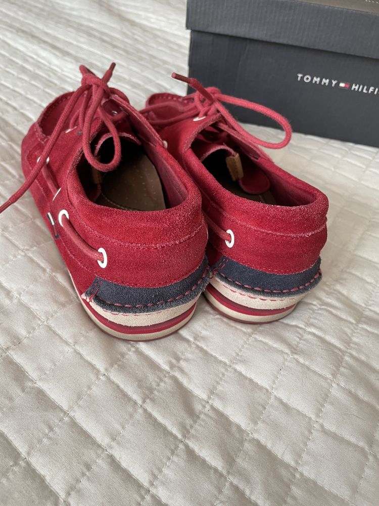 Tommy Hilfiger skórzane zamszowe mokasyny 40 26,5 cm