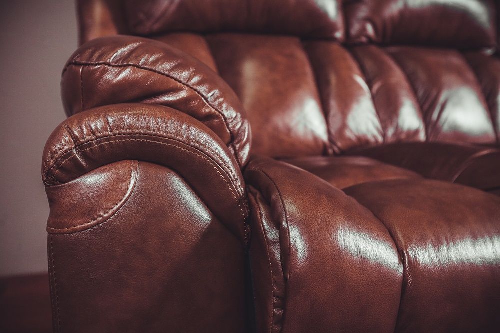 Угловой диван с реклайнером Boston, кожаный/эко кожа. Доставка по Укр