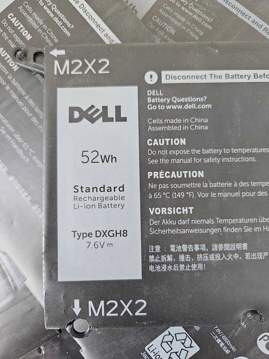Батарея АКБ Dell XPS 13 9370 9380 DXGH8  7.6V 52Wh
