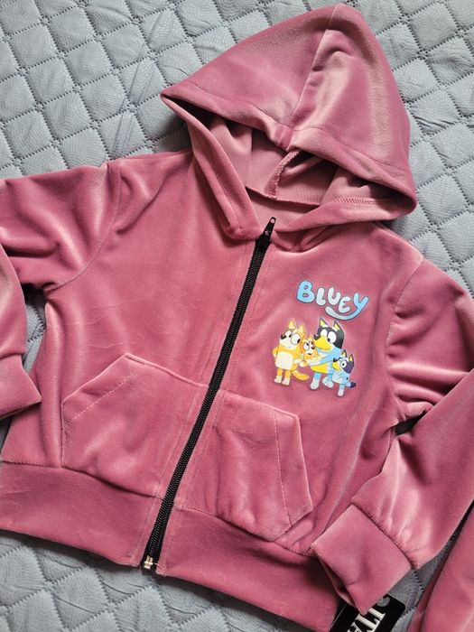 Komplet welur dziewczynka bluey bingo 86, 110