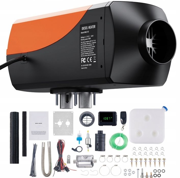 Ogrzewanie Postojowe Nagrzewnica 5KW 12V 0.12-0.52L/H Z Wyświetlaczem