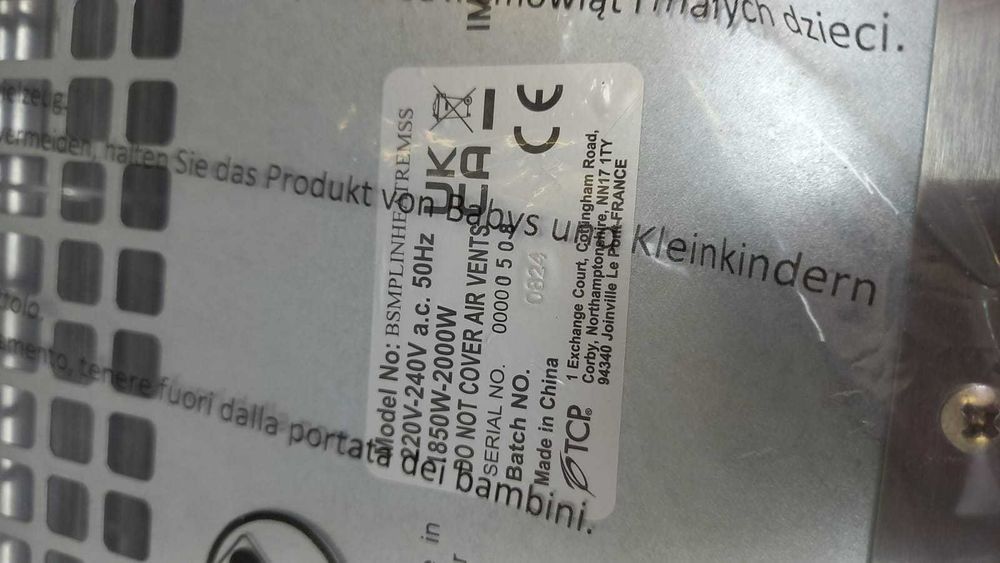 Grzejnik cokołowy 2.0 kW ze stali nierdzewnej (4)