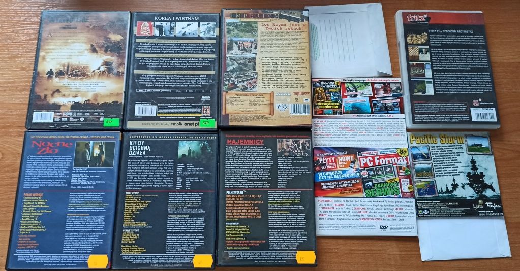 Filmy DVD DVHD CD, programy i gry PC