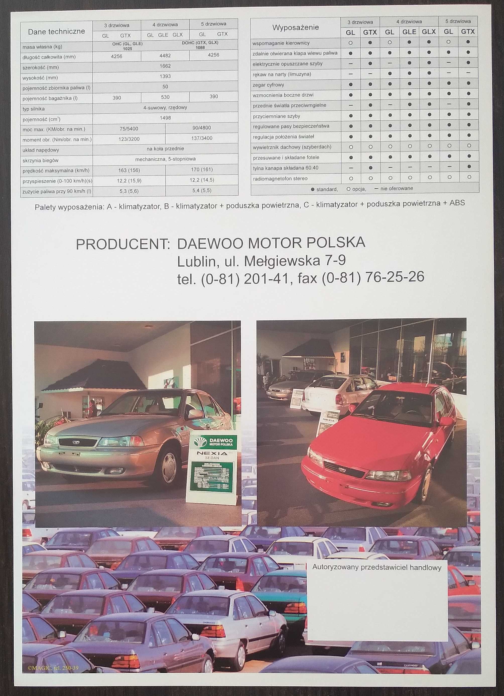 Prospekt Daewoo Nexia