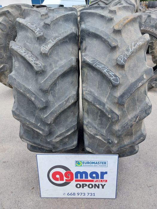 420/70R30 Trelleborg, Pirelli opony używane rolnicze para