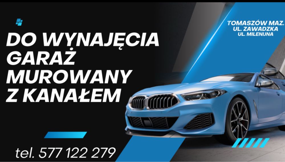 Garaz murowany z kanałem do wynajecia ul. Zawadzka / Milenijna