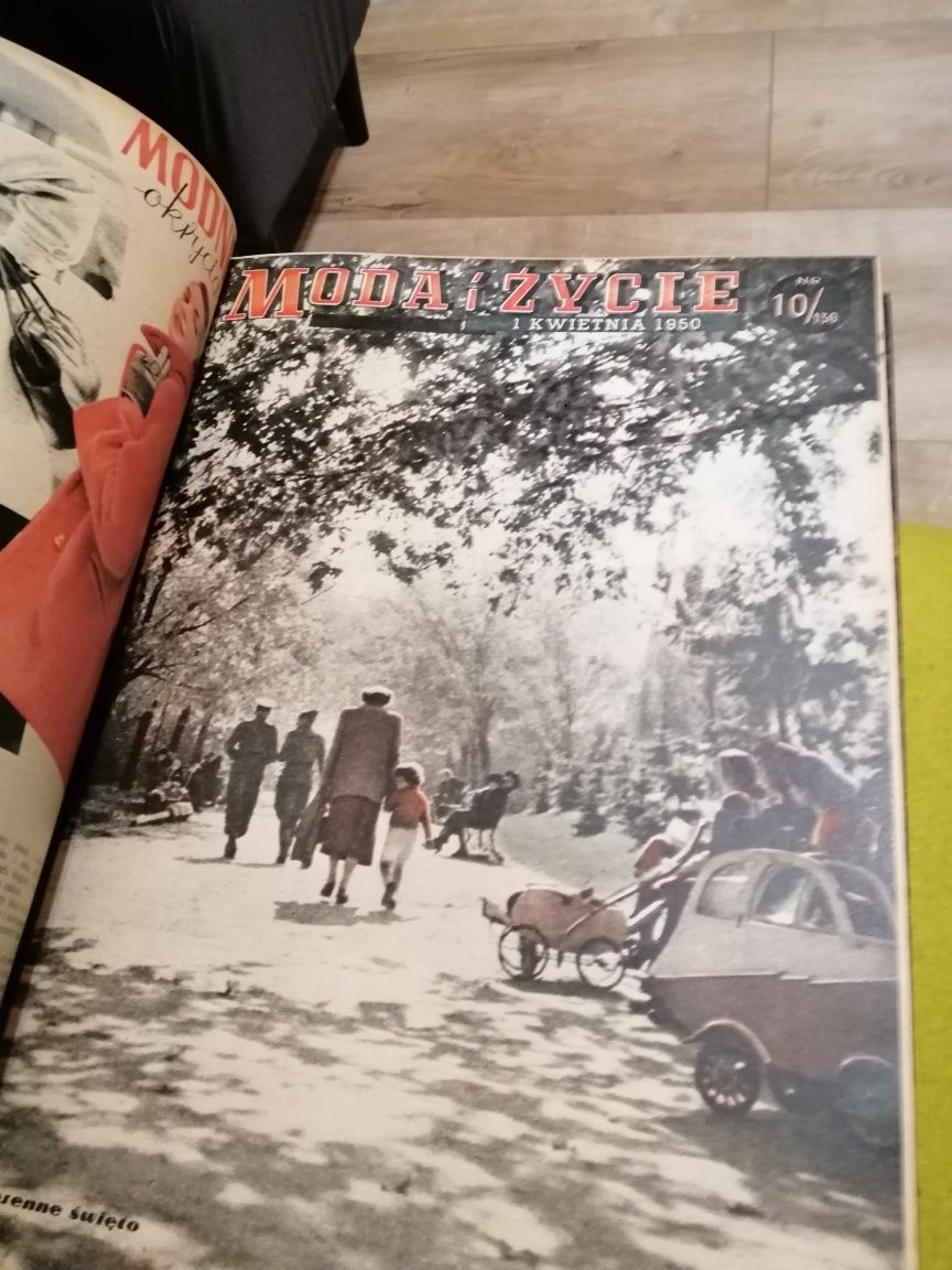 Stara prenumerata moda życie 1950 cały rok. Twarda oprawa