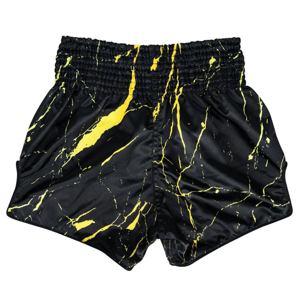 шорти кікбоксинг Fairtex shorts slim cut satin black marble