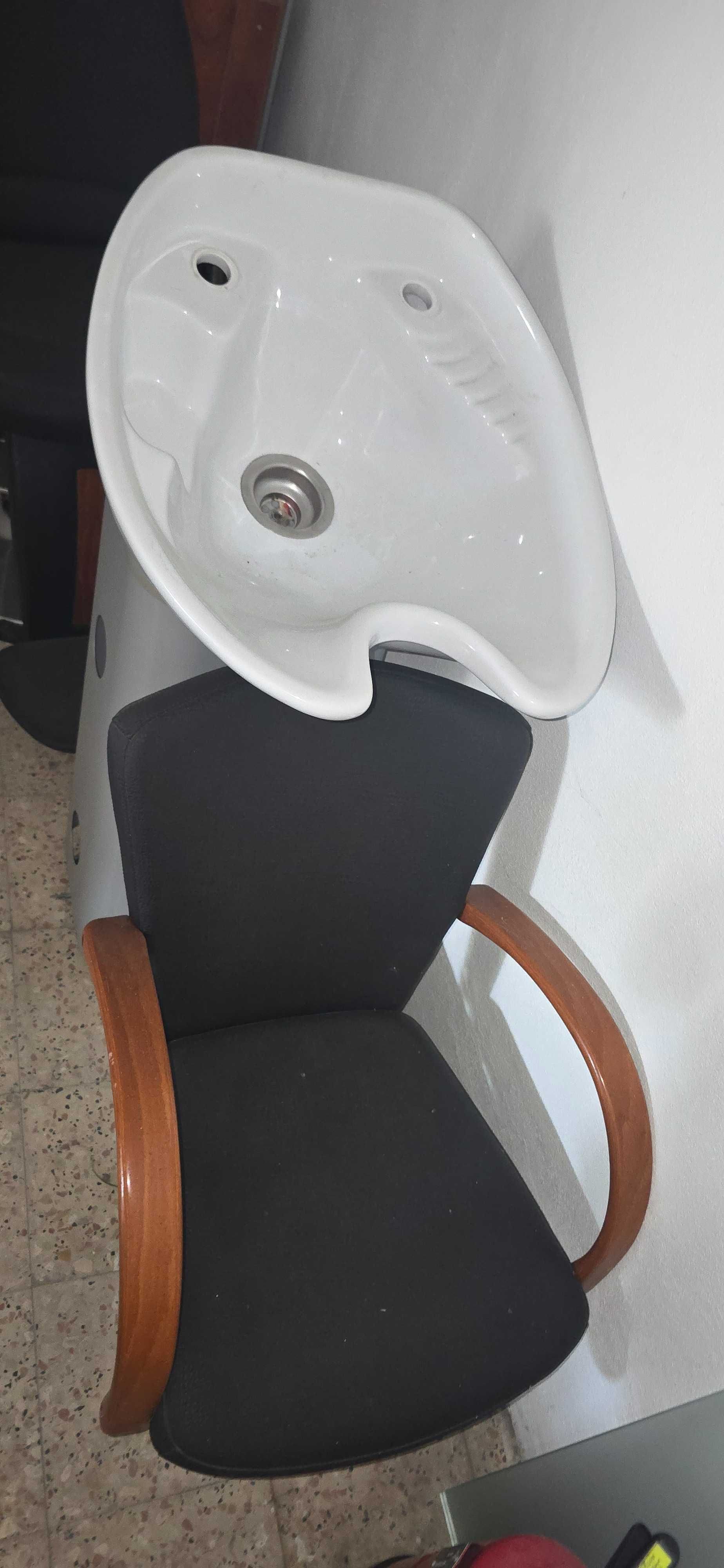 Rampa de lavagem de cabeleireiros
