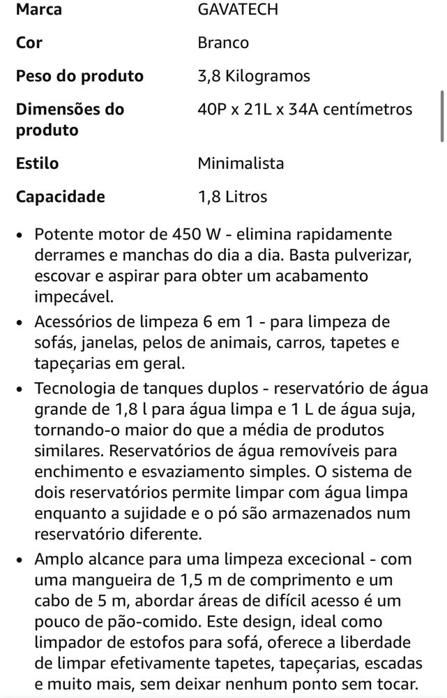 Aspirador de estofos gavatech