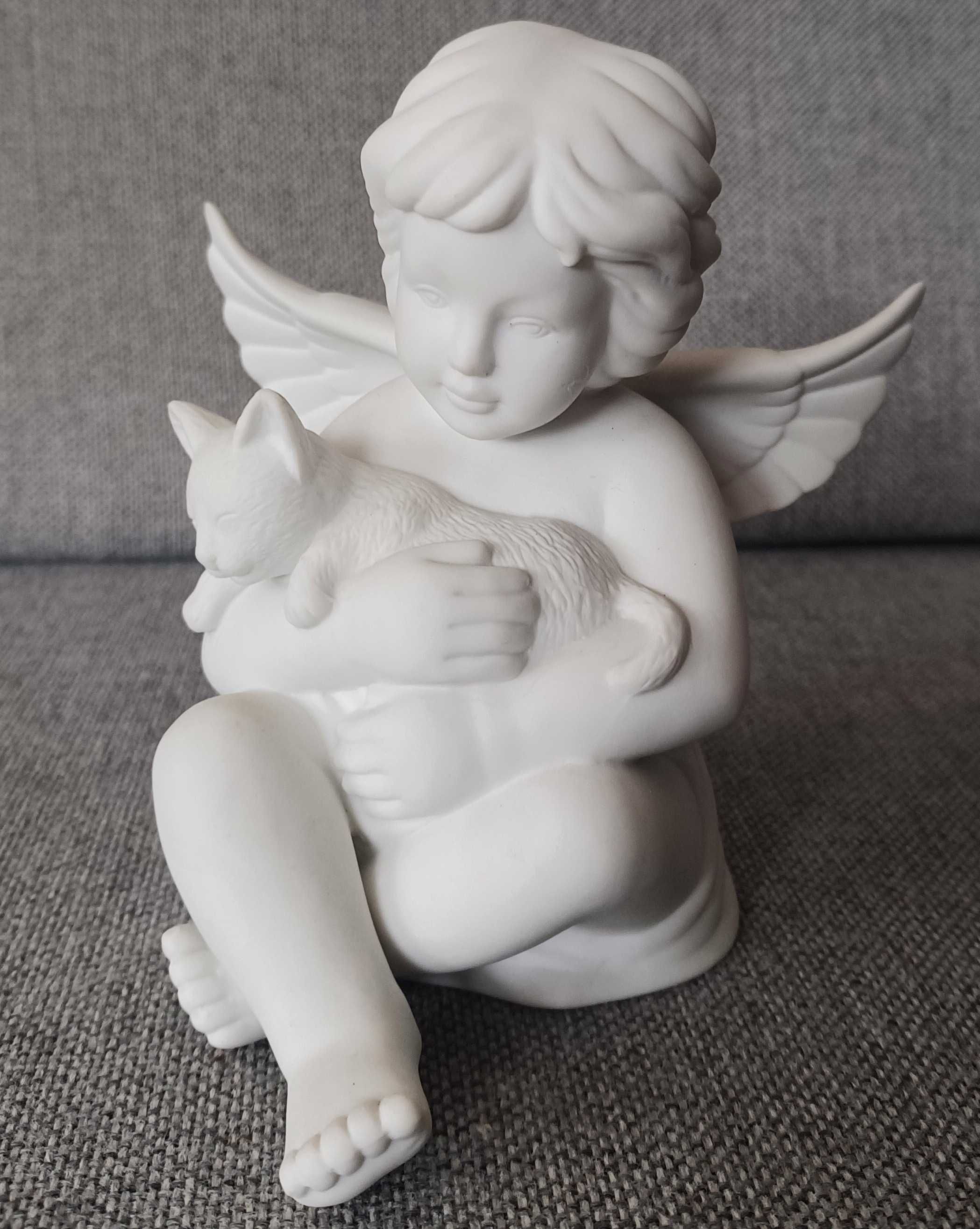 Anioł z kotem duży 14 cm Rosenthal