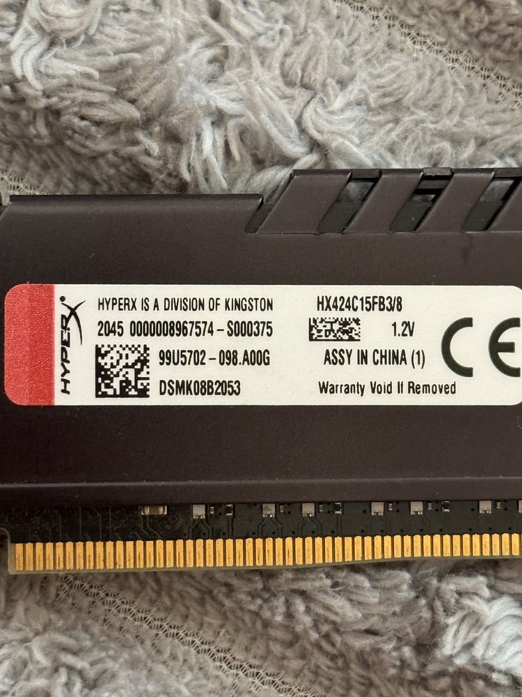 Оперативна пам'ять HyperX DDR4-2400 8192MB PC4-19200 Fury
