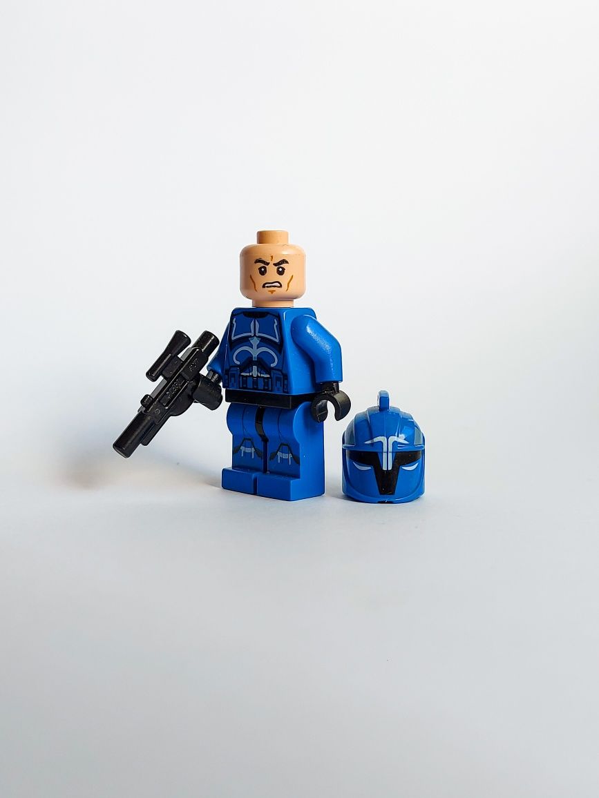 Lego star wars minifigurka Blue seant trooper commandor + blaster