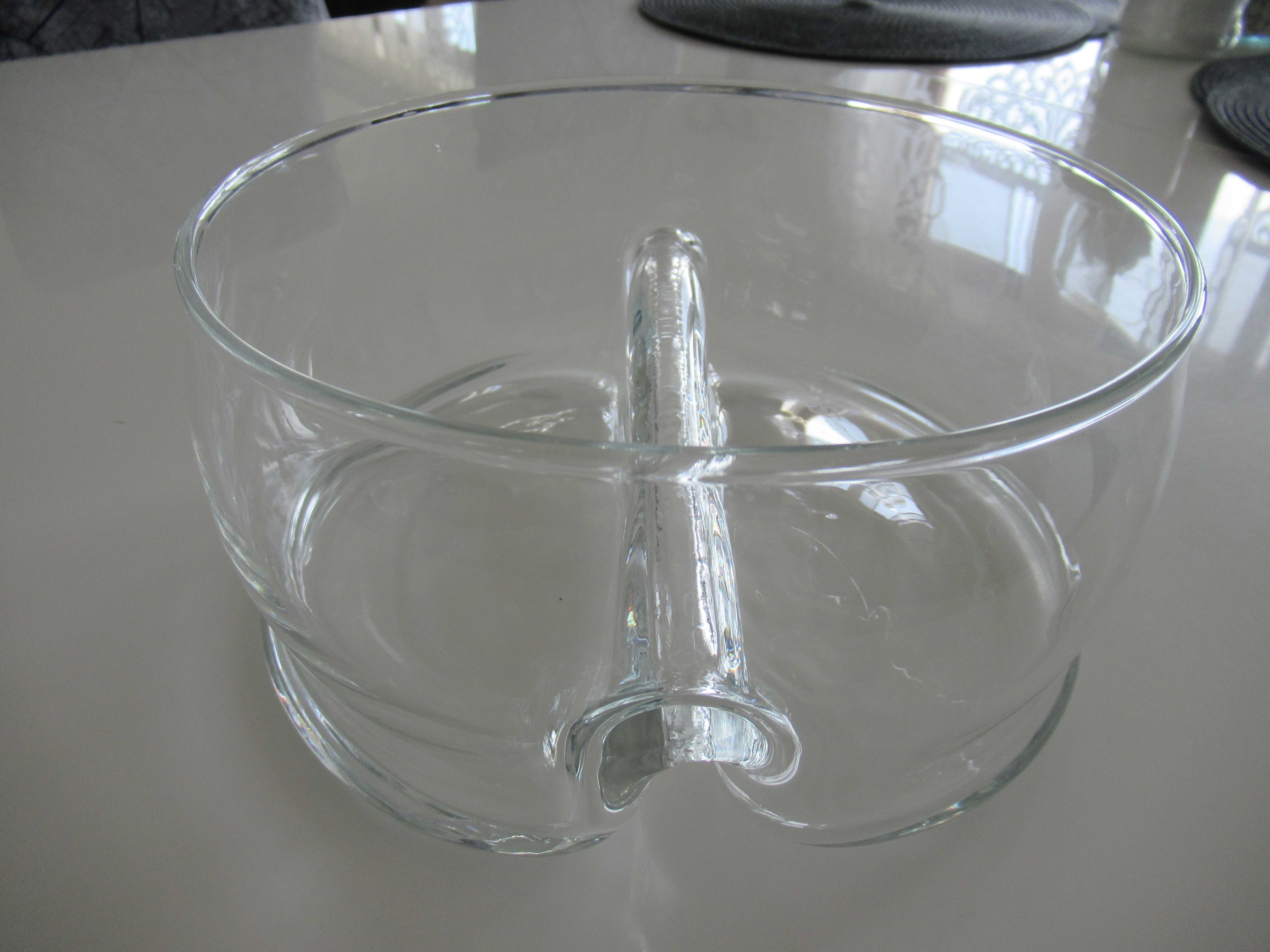 duża misa szklana nowoczesna, grube szkło
