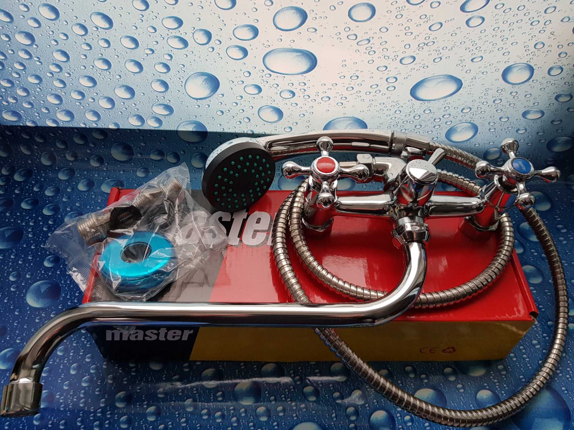 Смеситель змiшувач для ванны с душем MASTER 141 керамика