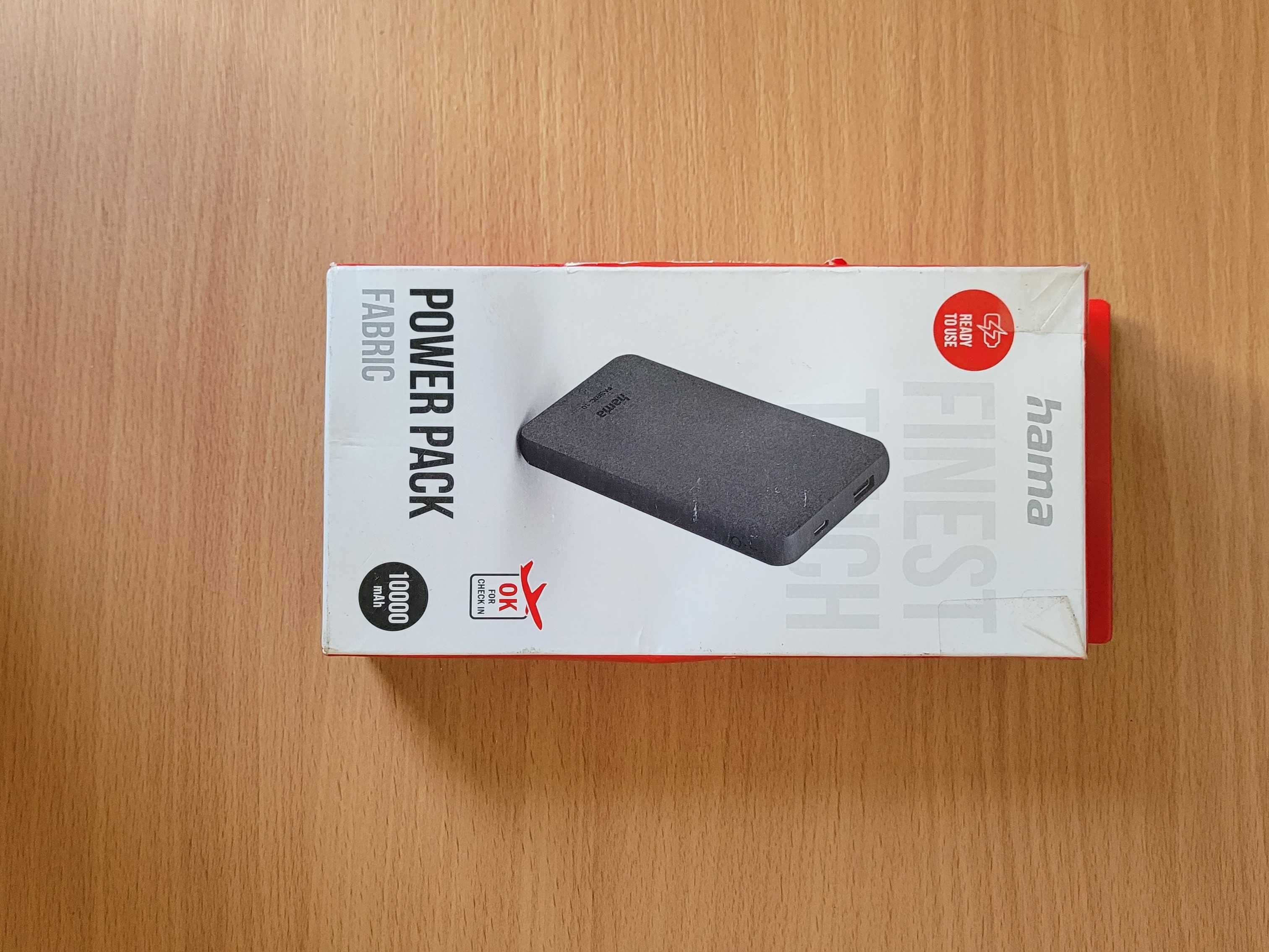 Powerbank Hama Power Pack Fabric 10000mAh Szary
