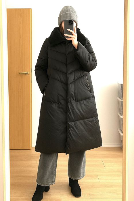 Płaszcz puchowy Massimo Dutti długi