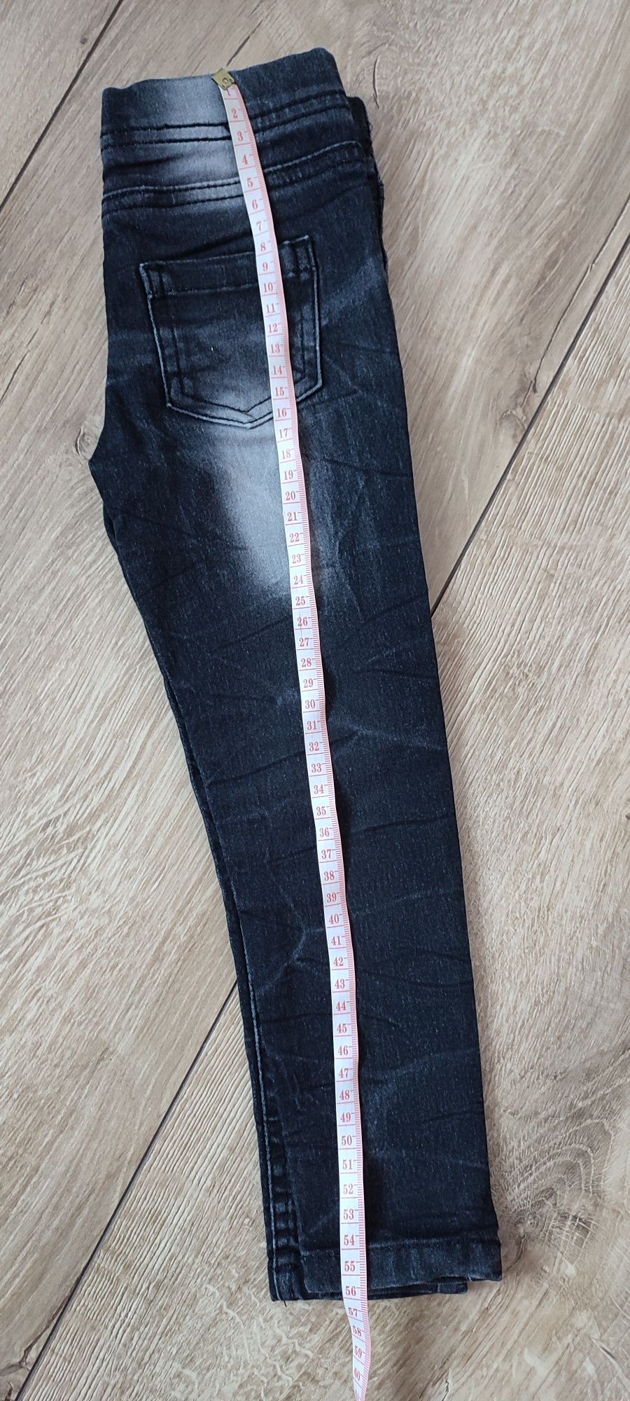 Spodnie legginsy jeansowe rurki 104 + bluzeczka
