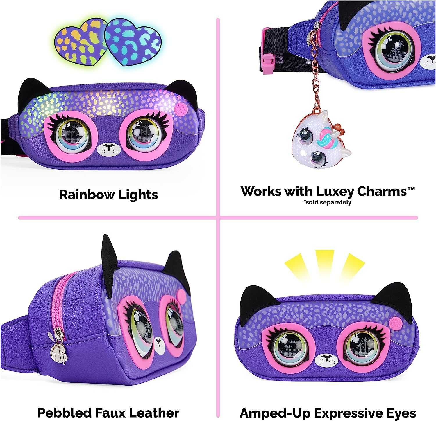 ОРИГИНАЛ! Интерактивная сумочка кросс-боди кошка Purse Pets Savannah
