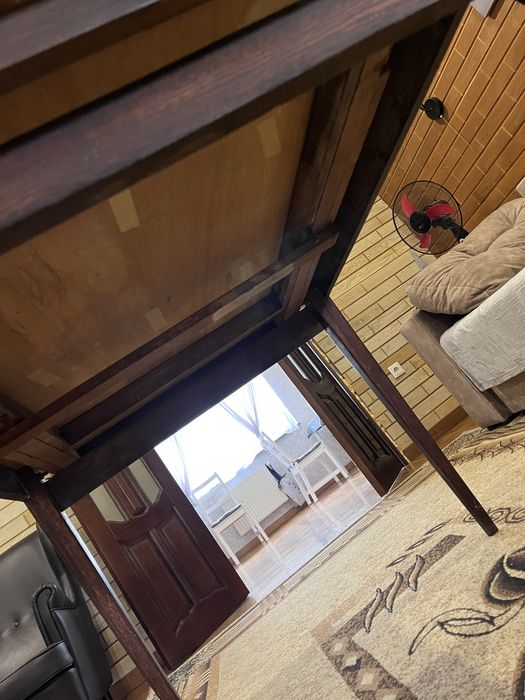 Стіл великий розкладний дерево лак