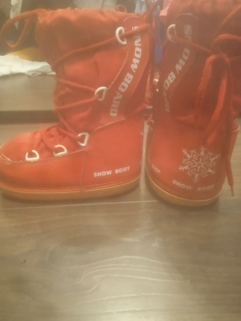 Snow boot snow boart 29-30-31 czerwone śniegowce uniseks tanio