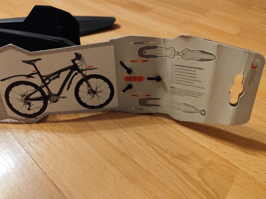 Uniwersalny komplet błotników SIMPLA ADHD Short 26"-27,5 Long 27,5-29"