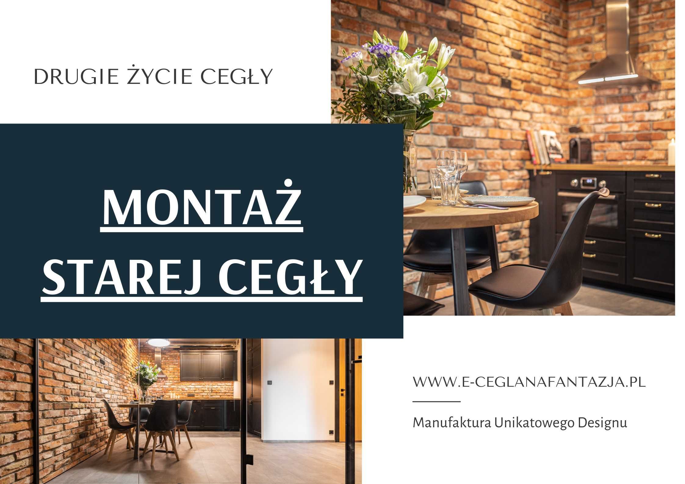 Płytki ceglane, płytki z cegły rozbiórkowej, cegła na ściane