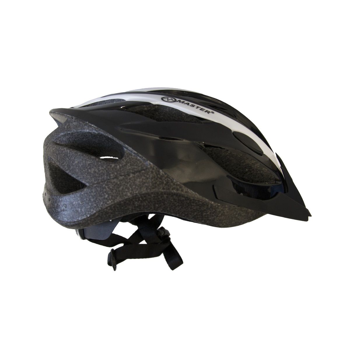 Kask rowerowy MASTER Force - M - czarno-biały Kup z OLX!