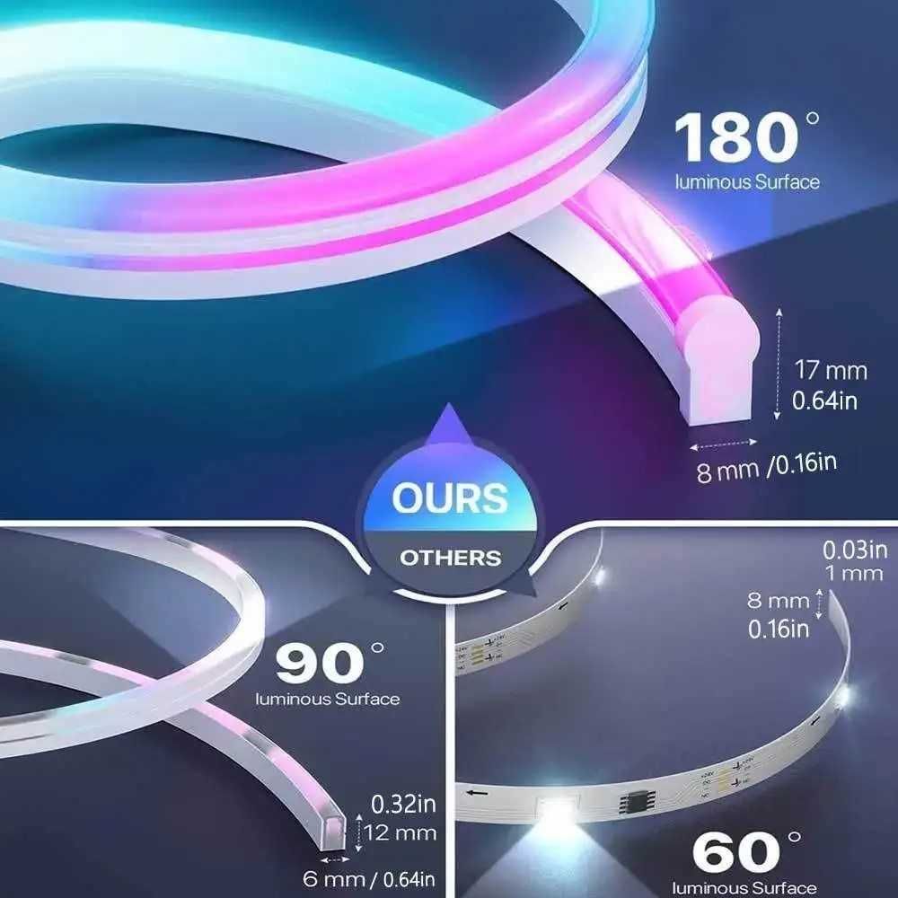 Tuya Zigbee Taśma Neon LED RGBIC 3m Acosh USB